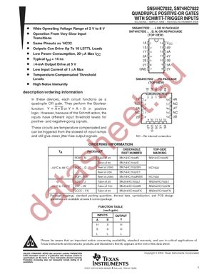 SN74HC7032NSRE4 datasheet  